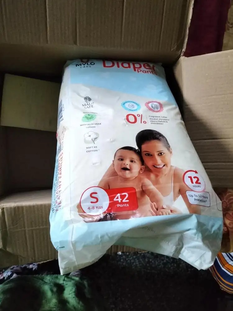 Baby Diaper Pants Small (S) Size 4-8 kgs (42 count) Leak Proof | Lightweight | Rash Free | 12 Hours Protection | ADL Technology (Pack of 1)