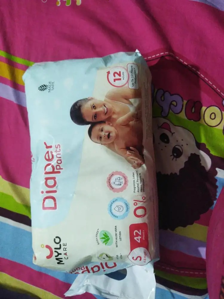 Baby Diaper Pants Small (S) Size 4-8 kgs (42 count) Leak Proof | Lightweight | Rash Free | 12 Hours Protection | ADL Technology (Pack of 1)