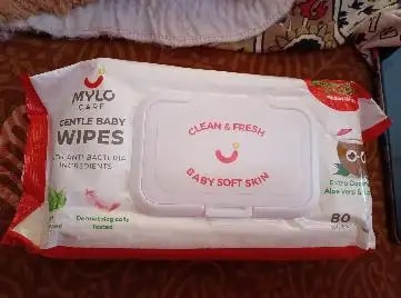 Gentle Baby Wipes With Lid - Organic Coconut Oil, Neem, Aloe Vera and Vitamin E | 98% Pure Water | Dermatologically Tested (Pack of 3) - 72 Wipes Per Pack