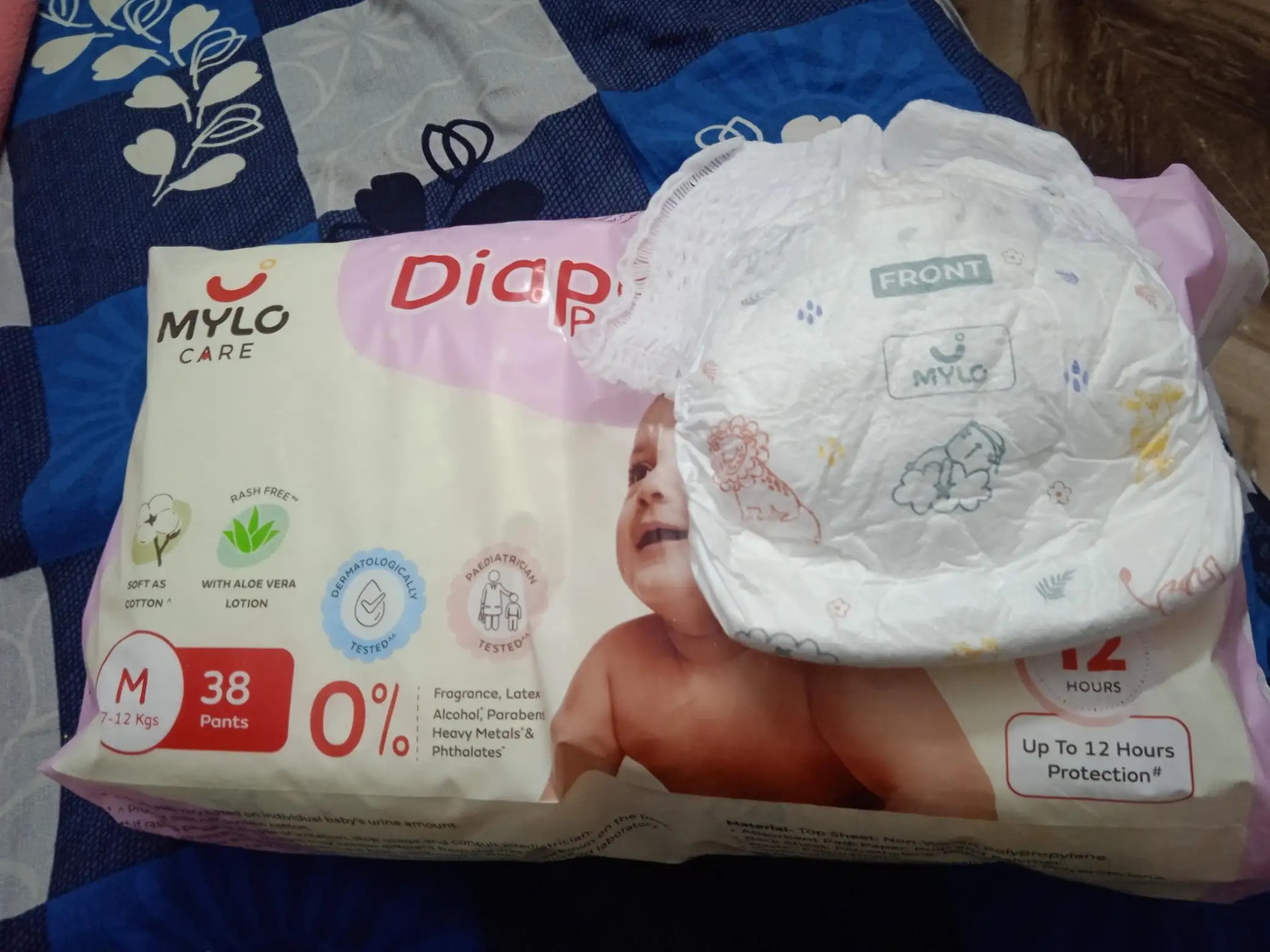 Baby Diaper Pants Small (S) Size 4-8 kgs (42 count) Leak Proof | Lightweight | Rash Free | 12 Hours Protection | ADL Technology (Pack of 1)