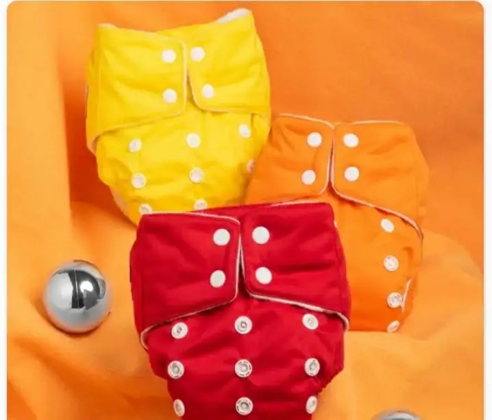 Adjustable Washable & Reusable Cloth Diaper With Dry Feel, Absorbent Insert Pad (3M-3Y) | Oeko-Tex Certified | Prevents Rashes - Assorted Colors - Pack of 4