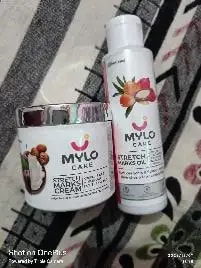 Stretch Marks Kit - Removes Scars | Made with Natural Ingredients | Tightens Skin - (Stretch Mark Oil - 100 ml, Stretch Marks Cream - 100ml)