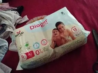 Baby Diaper Pants Small (S) Size 4-8 kgs (42 count) Leak Proof | Lightweight | Rash Free | 12 Hours Protection | ADL Technology (Pack of 1)