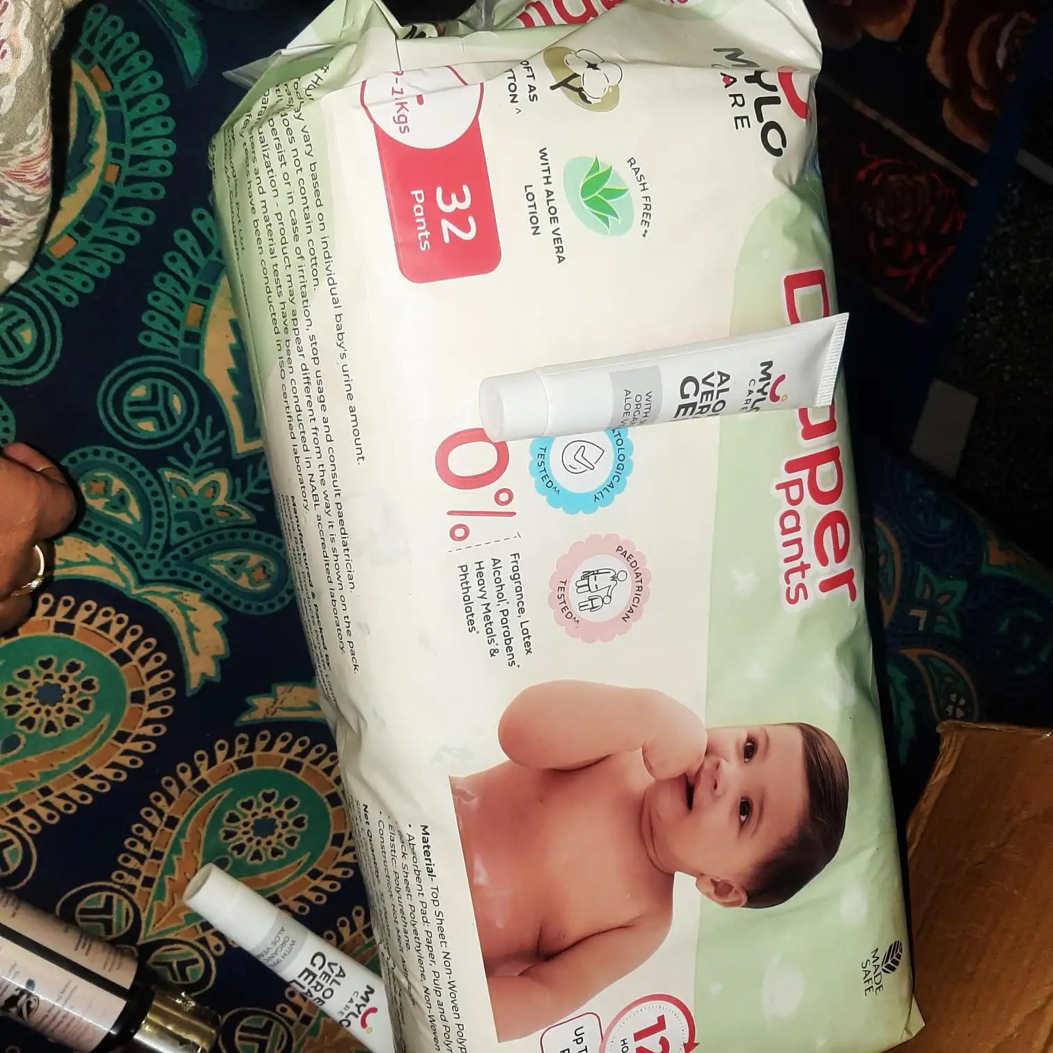 Baby Diaper Pants Small (S) Size 4-8 kgs (42 count) Leak Proof | Lightweight | Rash Free | 12 Hours Protection | ADL Technology (Pack of 1)