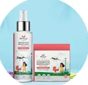 Baby Mosquito Spray (100 ml) & Mosquito Patches for Kids (24 Patches) | 100% Natural Ingredients | Protect Against Dengue, Malaria, Chikungunya | 12 Hour Protection