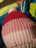 Baby Warm Winter Cap/Beanie with Pom-Pom in 100% Cotton – Red & Pink Beanie (6-12M)