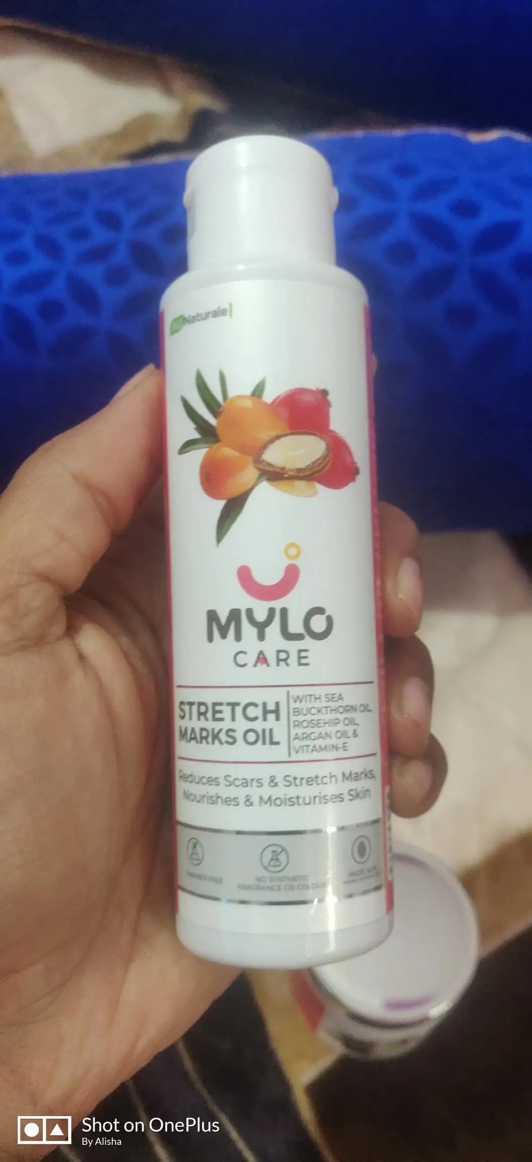 Stretch Marks Oil With Sea Buckthorn, Rosehip, Argan & Coconut Oil | Scars & Stretch Mark Lightening | Natural Skin Care Solution for Pregnant Women - 100ml