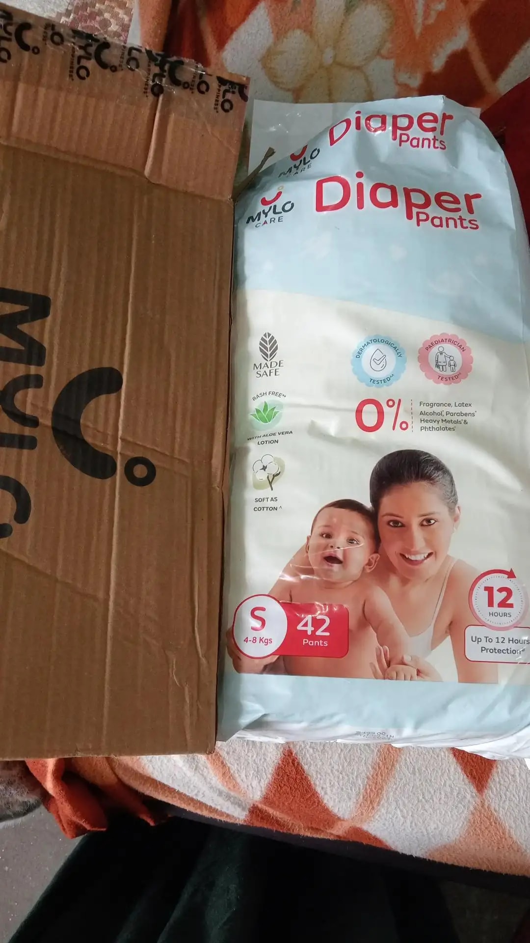 Baby Diaper Pants Small (S) Size 4-8 kgs (42 count) Leak Proof | Lightweight | Rash Free | 12 Hours Protection | ADL Technology (Pack of 1)