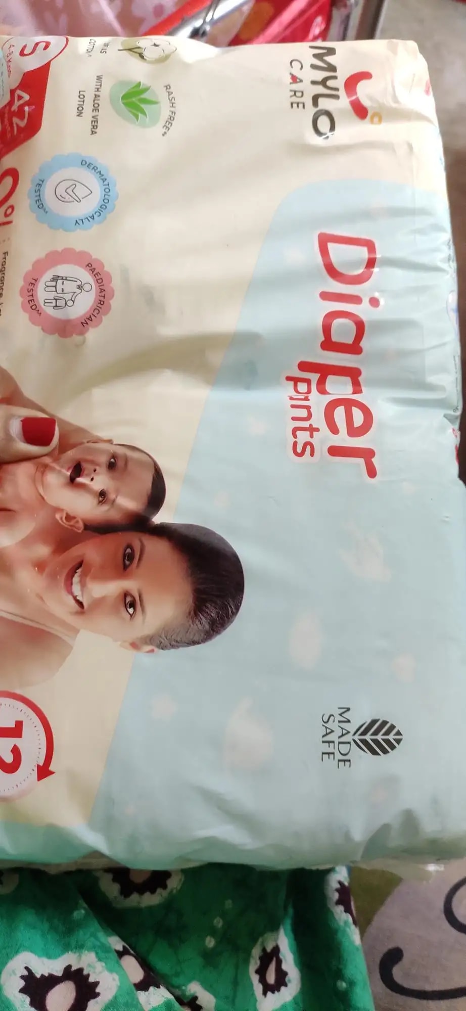 Baby Diaper Pants Small (S) Size 4-8 kgs (42 count) Leak Proof | Lightweight | Rash Free | 12 Hours Protection | ADL Technology (Pack of 1)