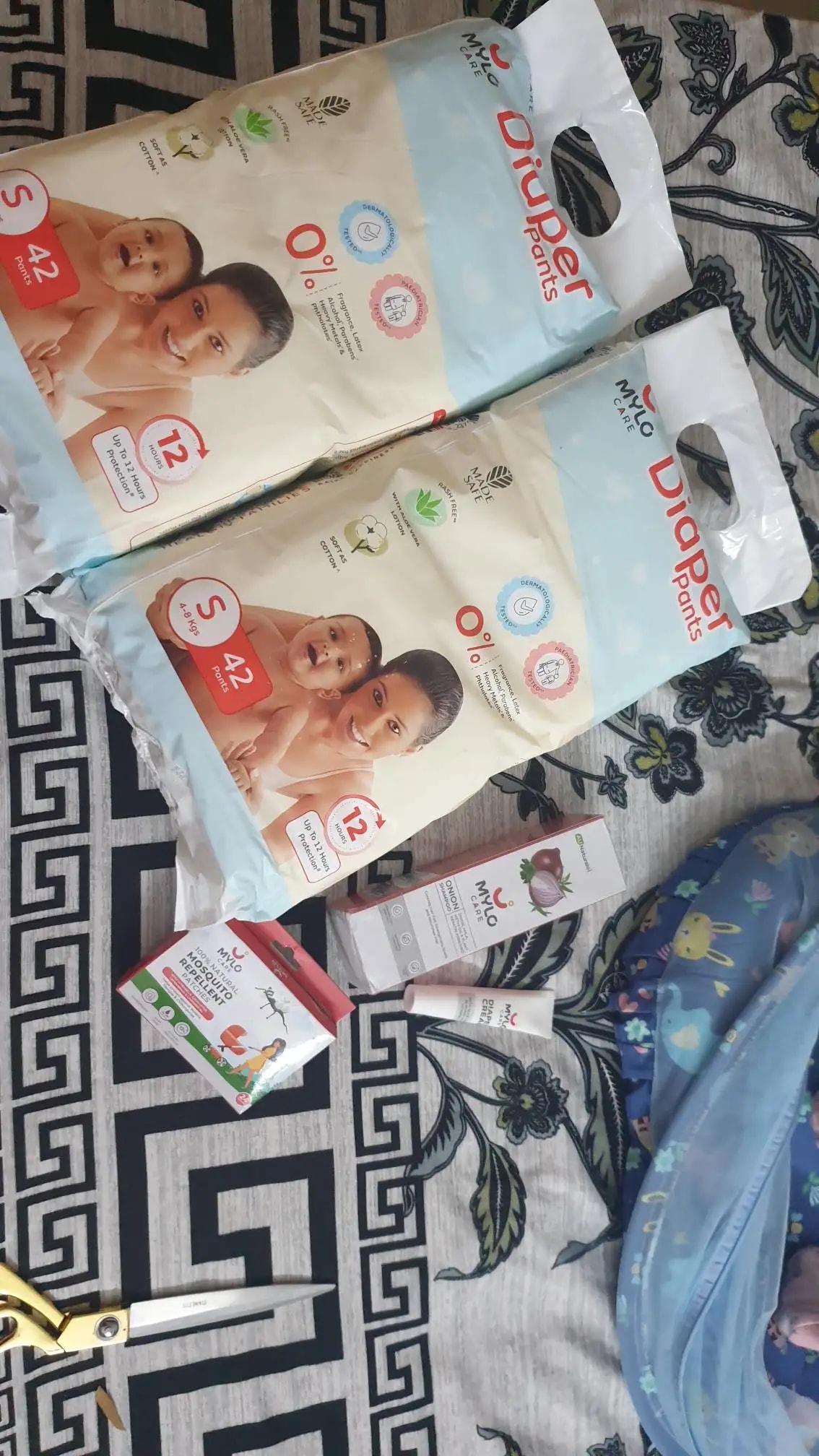 Baby Diaper Pants Small (S) Size 4-8 kgs (42 count) Leak Proof | Lightweight | Rash Free | 12 Hours Protection | ADL Technology (Pack of 1)