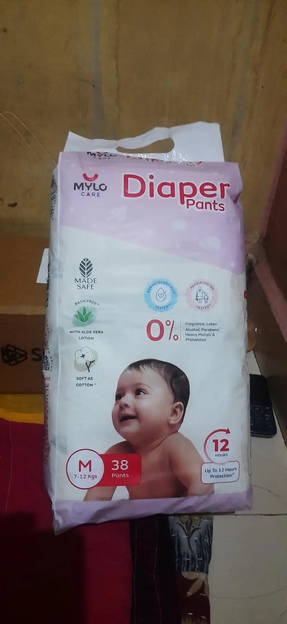 Baby Diaper Pants Small (S) Size 4-8 kgs (42 count) Leak Proof | Lightweight | Rash Free | 12 Hours Protection | ADL Technology (Pack of 1)