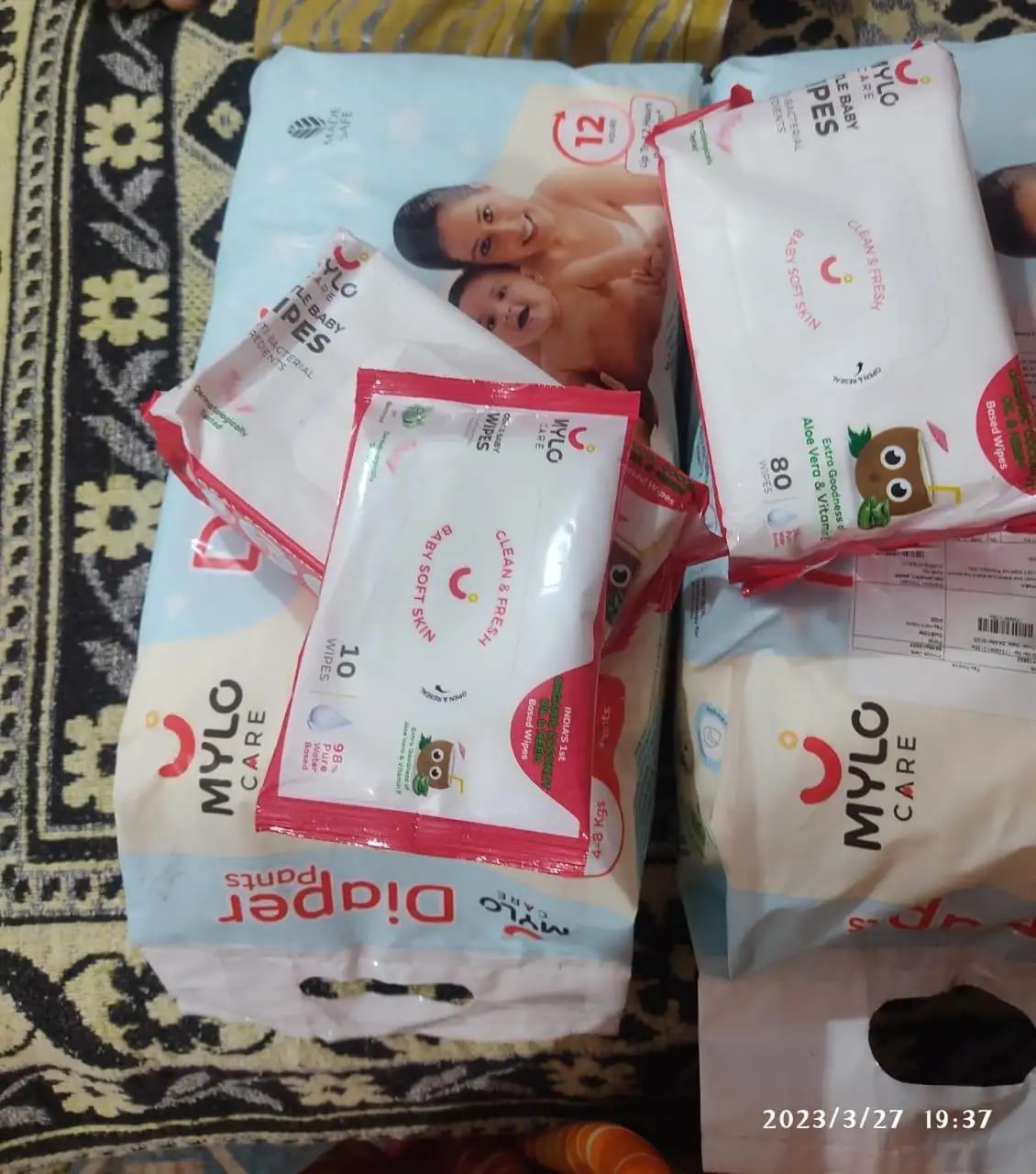 Super Saver Combo - Baby Diaper Pants Medium (M) 7-8 kgs - (76 count) Leak Proof + Extra Virgin Coconut Oil (200ml)