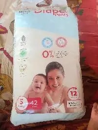 Baby Diaper Pants Small (S) Size 4-8 kgs (42 count) Leak Proof | Lightweight | Rash Free | 12 Hours Protection | ADL Technology (Pack of 1)