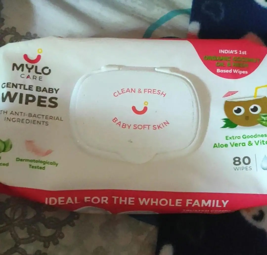 Gentle Baby Wipes With Lid - Organic Coconut Oil, Neem, Aloe Vera and Vitamin E | 98% Pure Water | Dermatologically Tested (Pack of 3) - 72 Wipes Per Pack