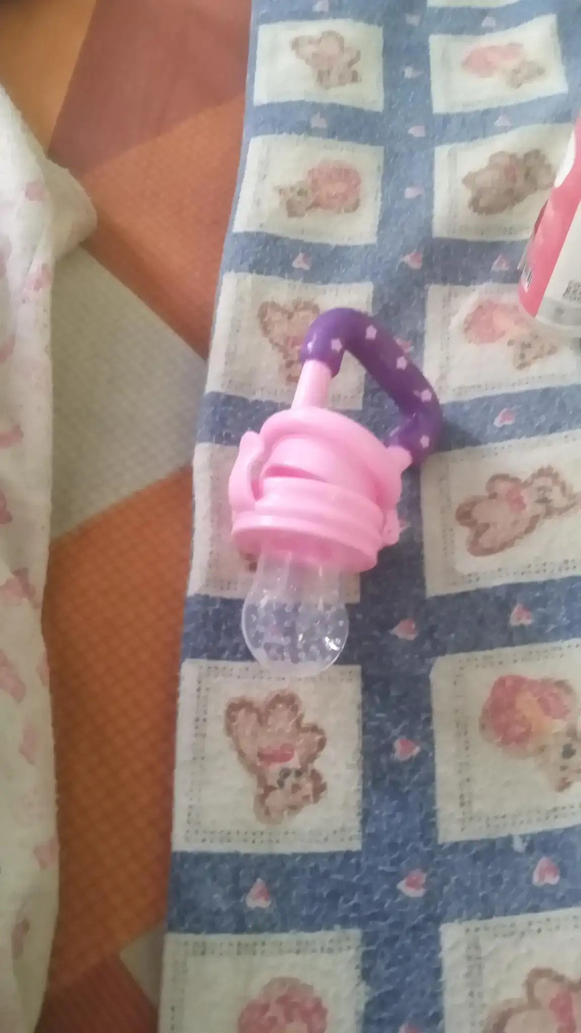 Feels Natural Ultra Soft Fruit & Food Nibbler- Pink | Convenient to Introduce Fruits & Veggies to Baby | Ultra-soft Silicone Mesh for Easy Chewing | Easy One Snap Filling | Helps Relieve Teething Discomfort