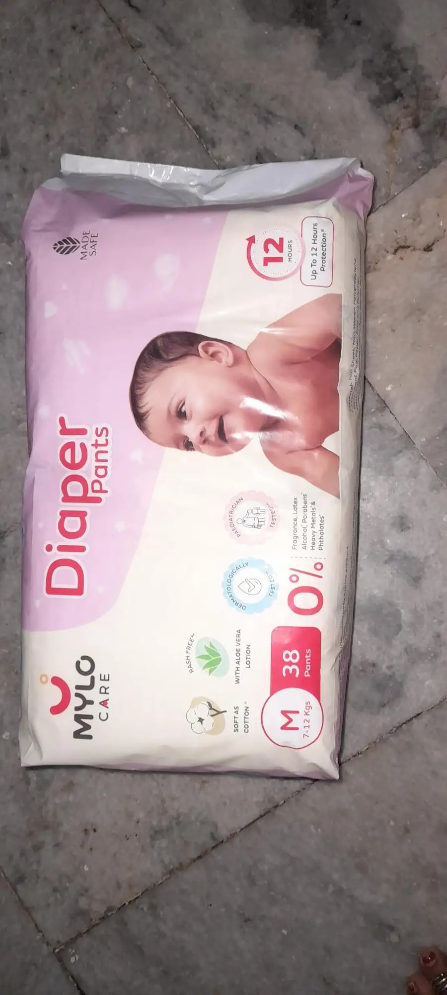 Super Saver Combo - Baby Diaper Pants Medium (M) 7-8 kgs - (76 count) Leak Proof + Extra Virgin Coconut Oil (200ml)