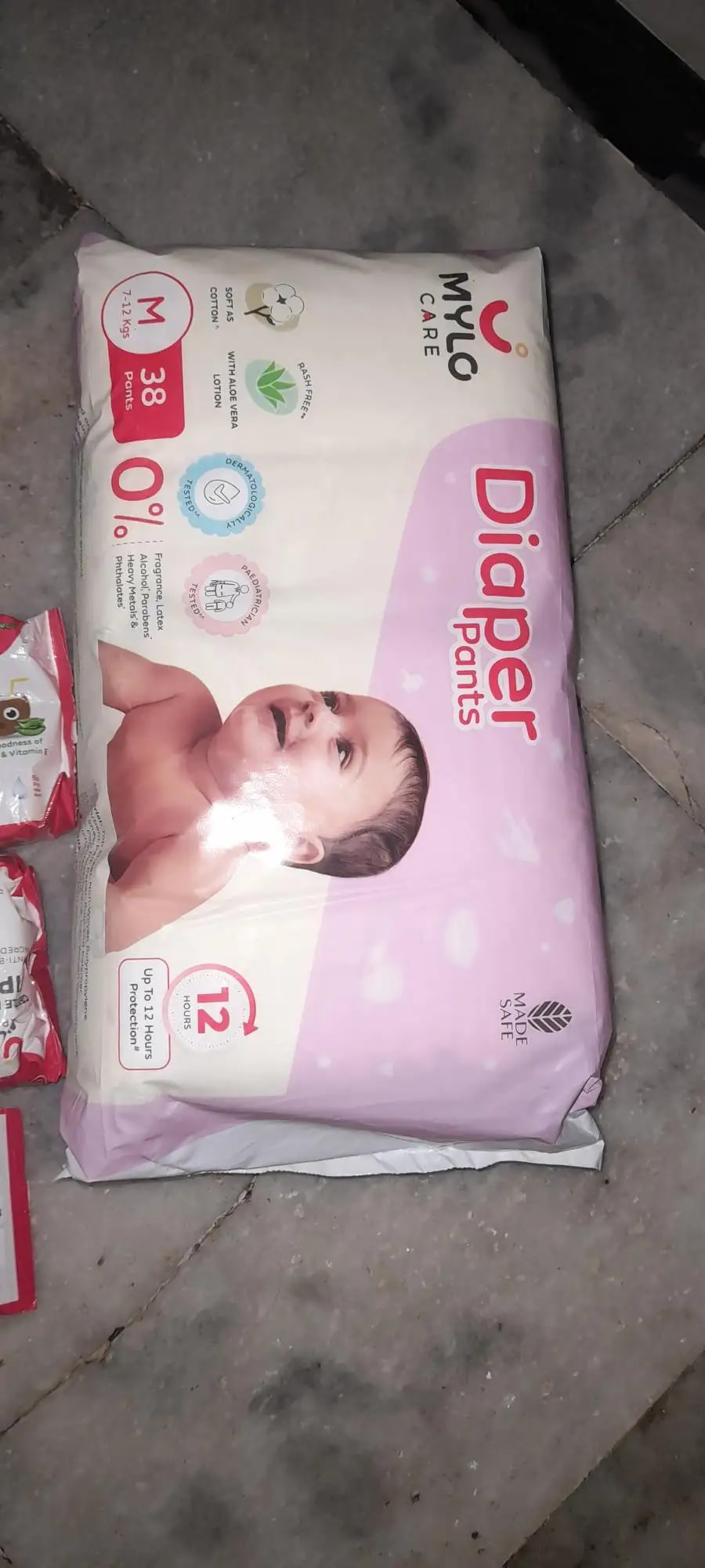 Super Saver Combo - Baby Diaper Pants Medium (M) 7-8 kgs - (76 count) Leak Proof + Extra Virgin Coconut Oil (200ml)