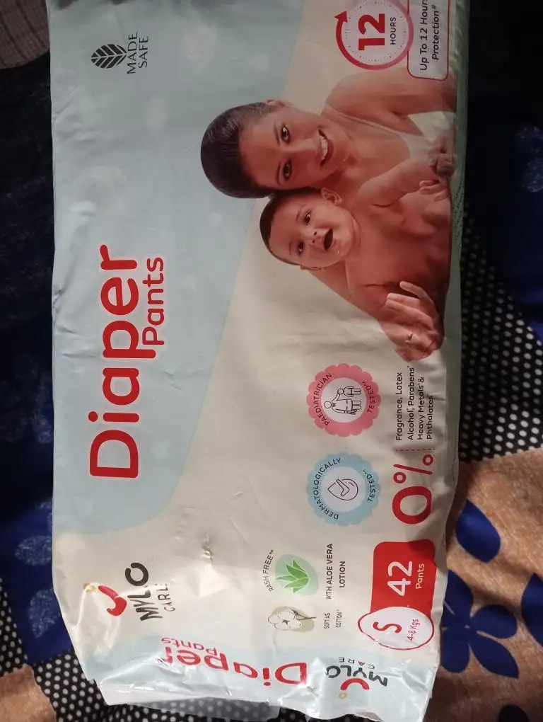 Baby Diaper Pants Small (S) Size 4-8 kgs (42 count) Leak Proof | Lightweight | Rash Free | 12 Hours Protection | ADL Technology (Pack of 1)