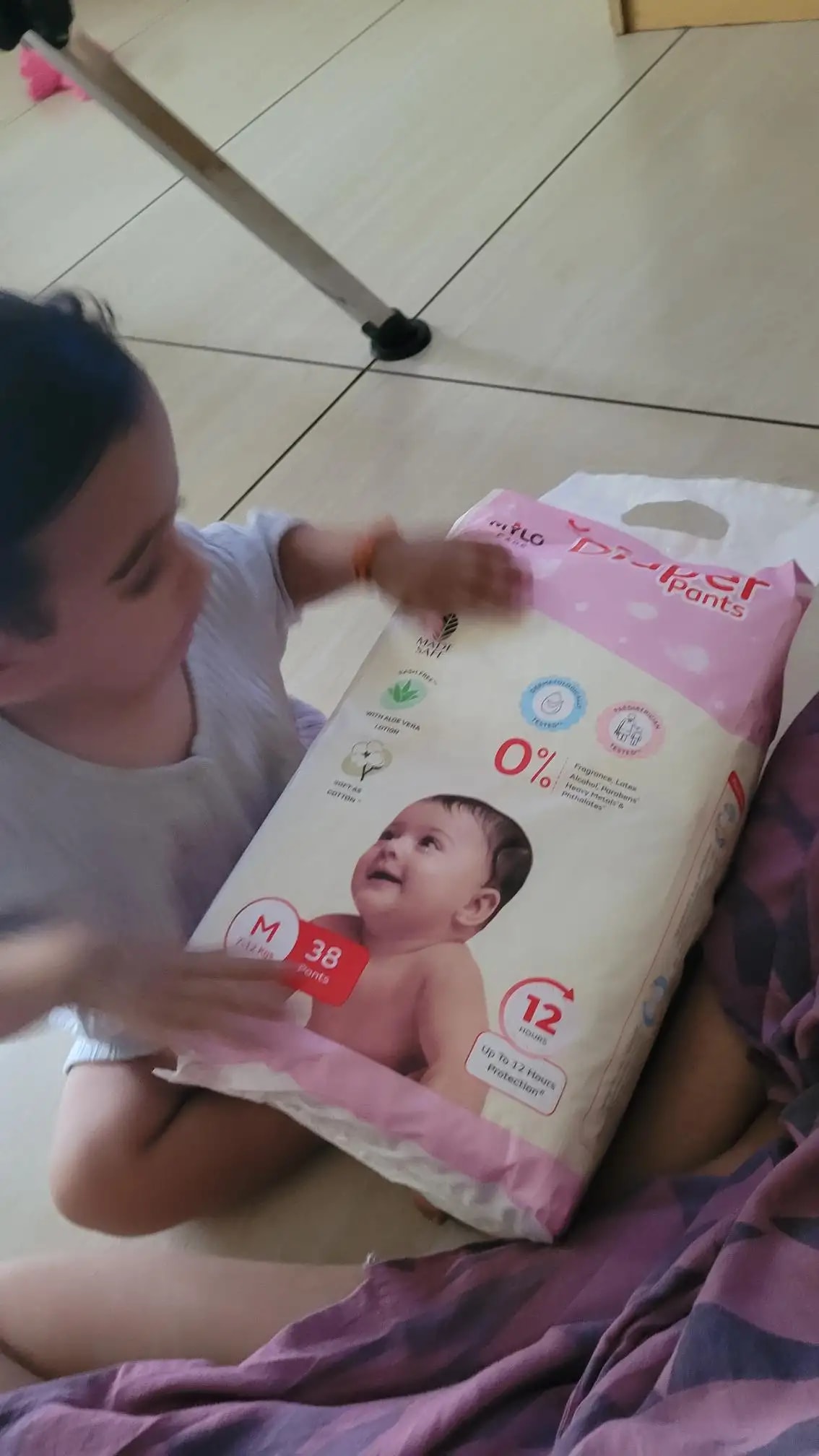 Baby Diaper Pants Small (S) Size 4-8 kgs (42 count) Leak Proof | Lightweight | Rash Free | 12 Hours Protection | ADL Technology (Pack of 1)