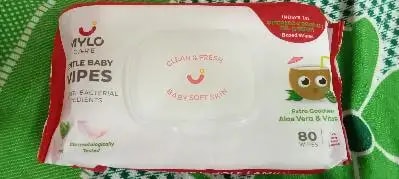 Gentle Baby Wipes With Lid - Organic Coconut Oil, Neem, Aloe Vera and Vitamin E | 98% Pure Water | Dermatologically Tested (Pack of 3) - 72 Wipes Per Pack