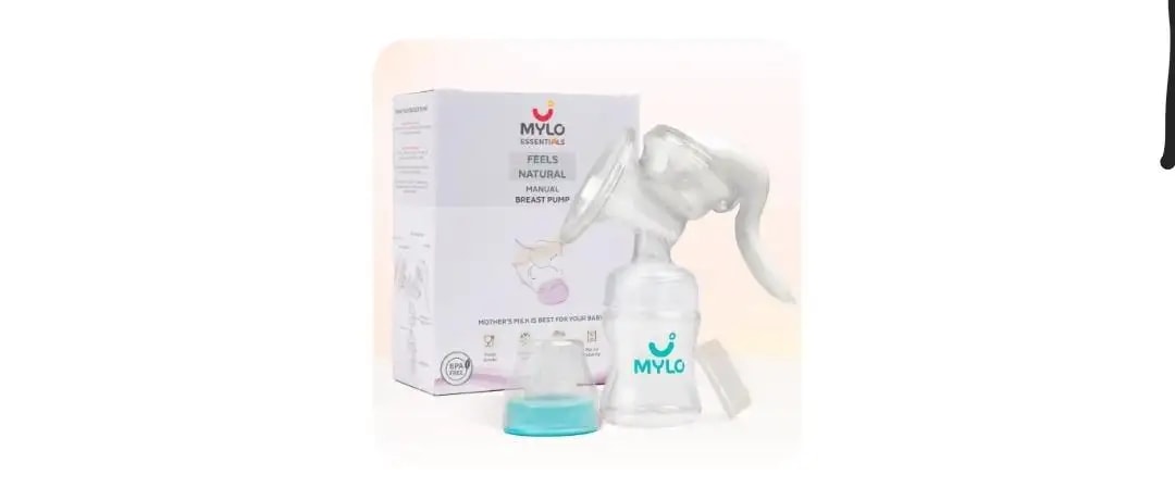 Manual Breast Pump For Feeding Mothers | Anti Colic & BPA Free | Compact & Lightweight | Easy to hold | Easy to Clean | With Bottle (150 ml)