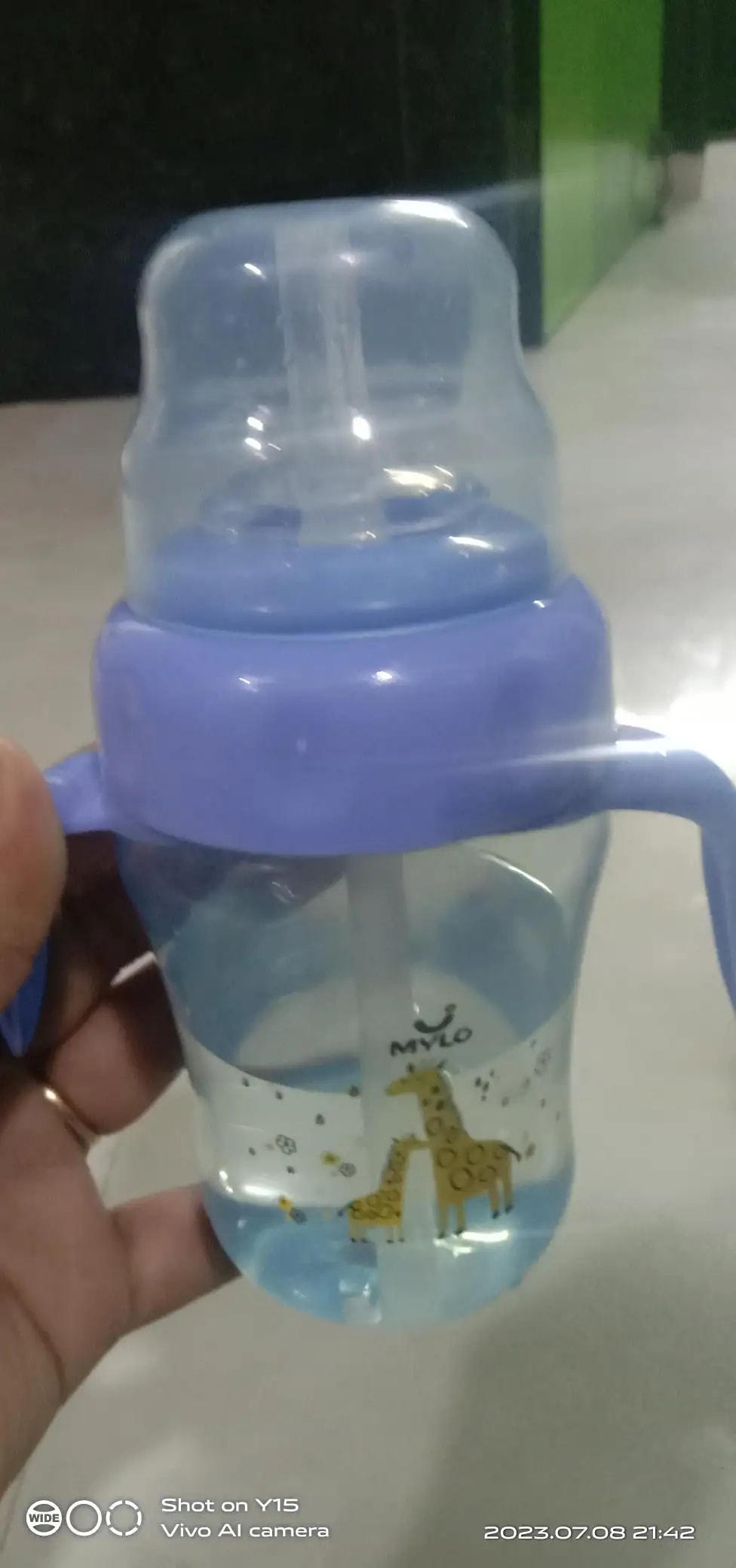 Baby Sipper | 2-in-1 Convertible Sipper with Spout & Straw | Sipper Bottle for Kids - 150ml - BPA-Free (Green)