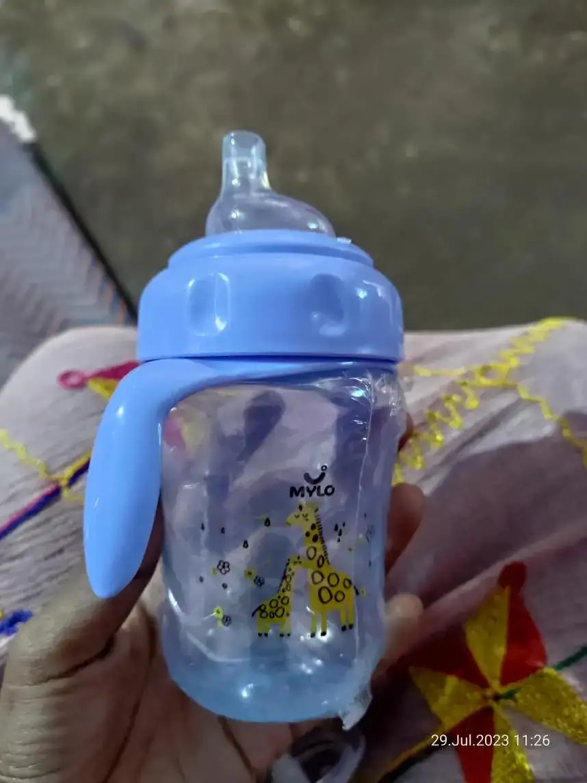 Baby Sipper | 2-in-1 Convertible Sipper with Spout & Straw | Sipper Bottle for Kids - 150ml - BPA-Free (Green)