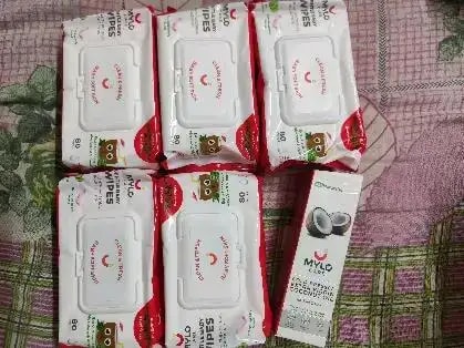 Gentle Baby Wipes With Lid - Organic Coconut Oil, Neem, Aloe Vera and Vitamin E | 98% Pure Water | Dermatologically Tested (Pack of 3) - 72 Wipes Per Pack