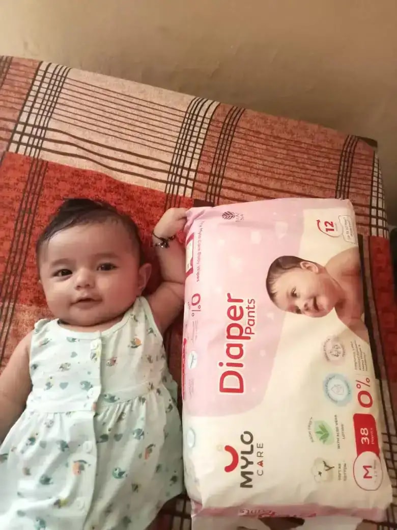 Baby Diaper Pants Small (S) Size 4-8 kgs (42 count) Leak Proof | Lightweight | Rash Free | 12 Hours Protection | ADL Technology (Pack of 1)