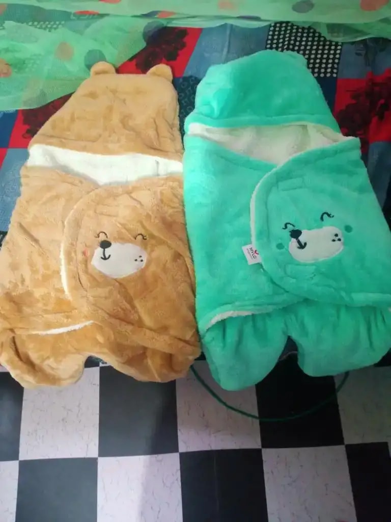 Baby Wrapper for New Born | Baby Swaddling Wrapper | 4-in-1 All Season AC Blanket cum Sleeping Bag for Baby 0-6 Months - Light Pink & Mint Green