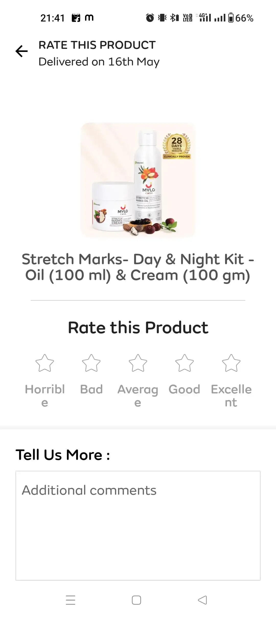 Stretch Marks Kit - Removes Scars | Made with Natural Ingredients | Tightens Skin - (Stretch Mark Oil - 100 ml, Stretch Marks Cream - 100ml)