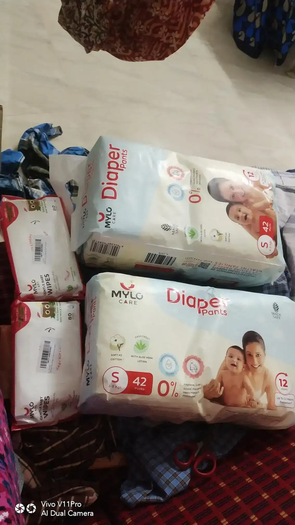 Super Saver Combo - Baby Diaper Pants Medium (M) 7-8 kgs - (76 count) Leak Proof + Extra Virgin Coconut Oil (200ml)
