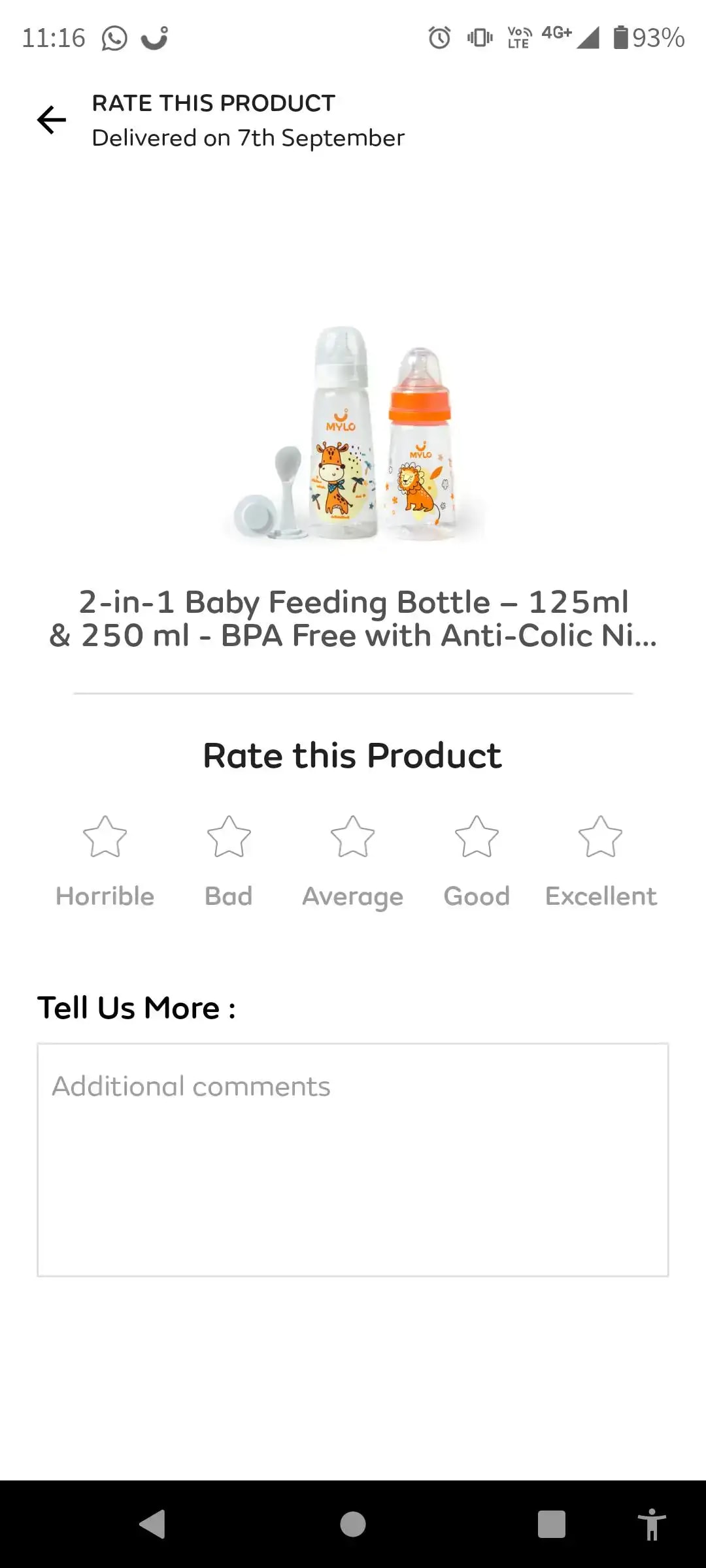 2-in-1 Baby Feeding Bottle | BPA Free with Anti-Colic Nipple & Spoon | Easy Flow Neck Design - Lion & Giraffe 125ml & 250ml