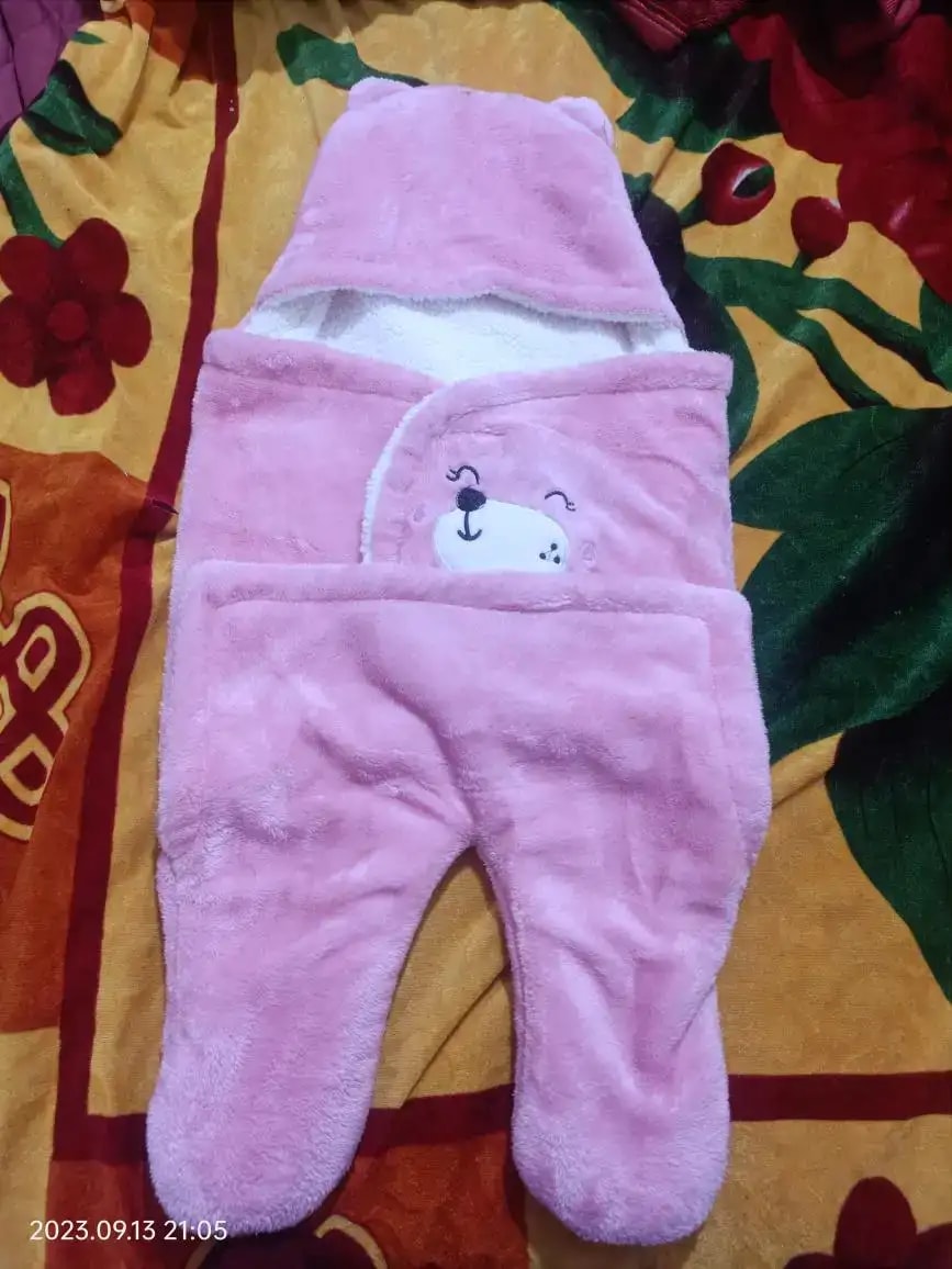Baby Wrapper for New Born | Baby Swaddling Wrapper | 4-in-1 All Season AC Blanket cum Sleeping Bag for Baby 0-6 Months - Light Pink & Mint Green