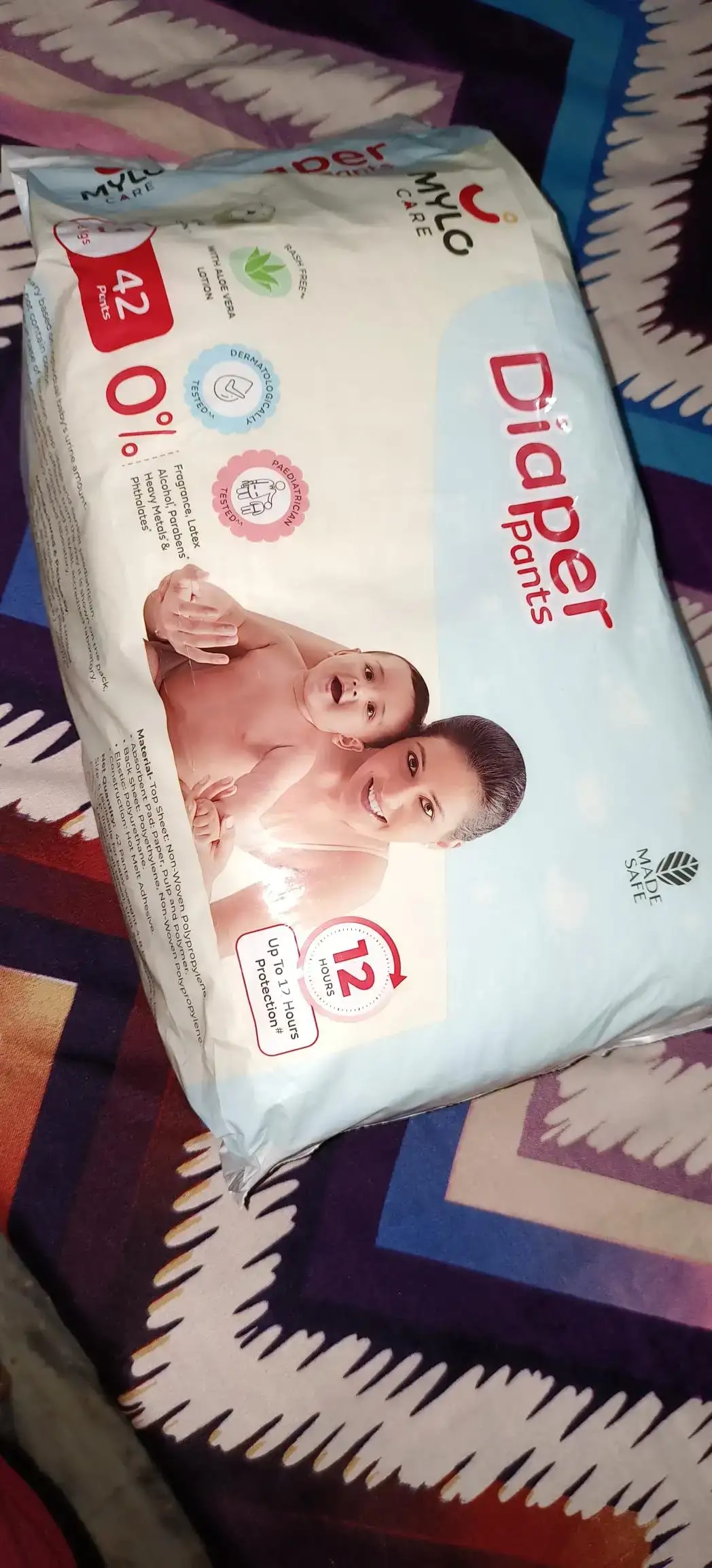 Baby Diaper Pants Small (S) Size 4-8 kgs (42 count) Leak Proof | Lightweight | Rash Free | 12 Hours Protection | ADL Technology (Pack of 1)