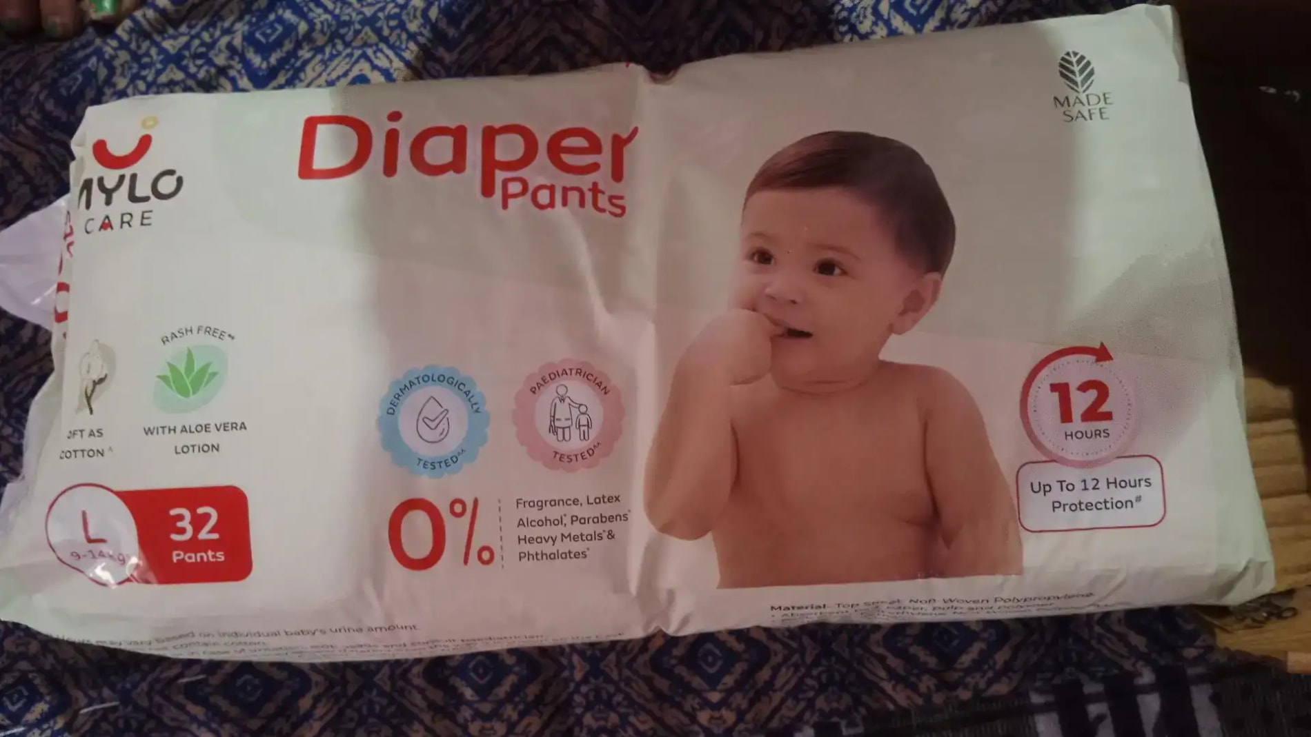 Baby Diaper Pants Small (S) Size 4-8 kgs (42 count) Leak Proof | Lightweight | Rash Free | 12 Hours Protection | ADL Technology (Pack of 1)
