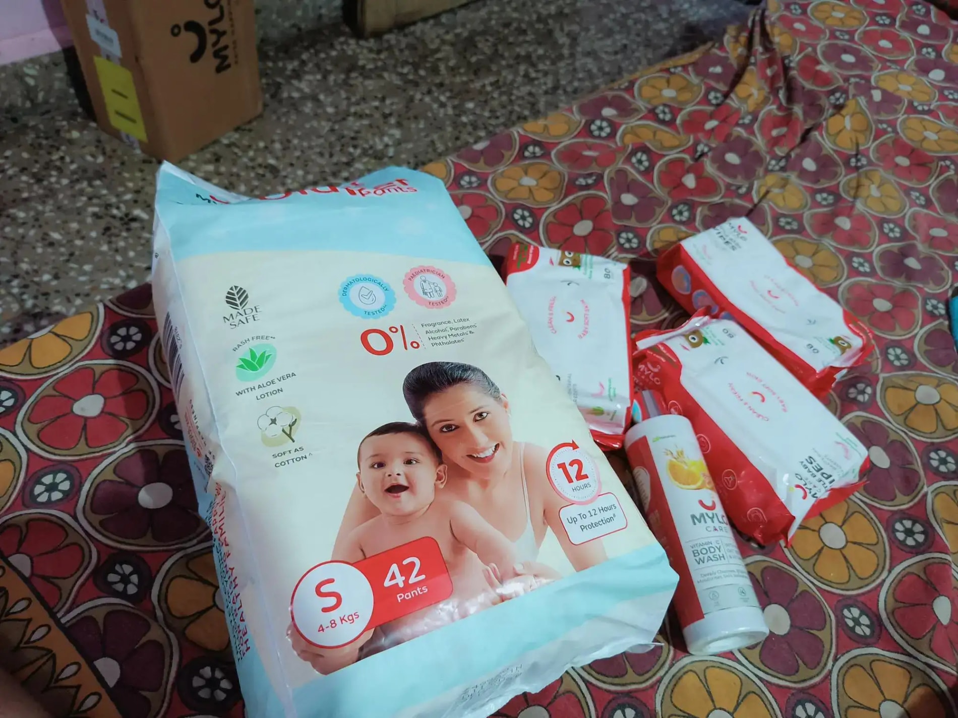 Baby Diaper Pants Small (S) Size 4-8 kgs (42 count) Leak Proof | Lightweight | Rash Free | 12 Hours Protection | ADL Technology (Pack of 1)