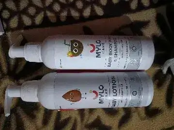 Baby Bath Essentials - Baby Body Wash & Shampoo (200 ml) and Mylo Care Baby Lotion (200 ml) | Tear Free Formulation | 24 Hours Moisturization