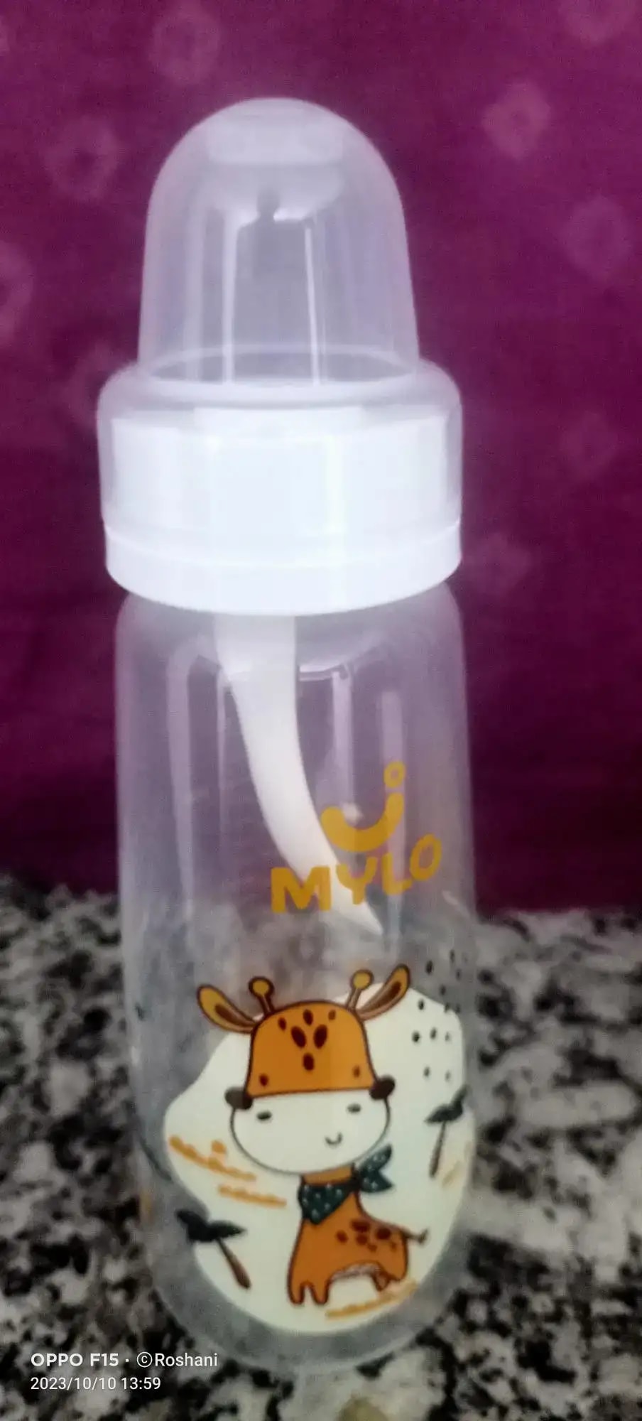 2-in-1 Baby Feeding Bottle | BPA Free with Anti-Colic Nipple & Spoon | Easy Flow Neck Design - Lion & Giraffe 125ml & 250ml