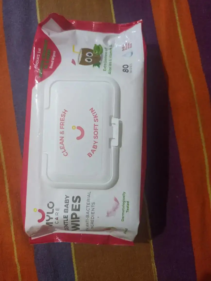 Gentle Baby Wipes With Lid - Organic Coconut Oil, Neem, Aloe Vera and Vitamin E | 98% Pure Water | Dermatologically Tested (Pack of 3) - 72 Wipes Per Pack