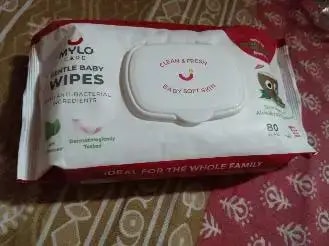 Gentle Baby Wipes With Lid - Organic Coconut Oil, Neem, Aloe Vera and Vitamin E | 98% Pure Water | Dermatologically Tested (Pack of 3) - 72 Wipes Per Pack