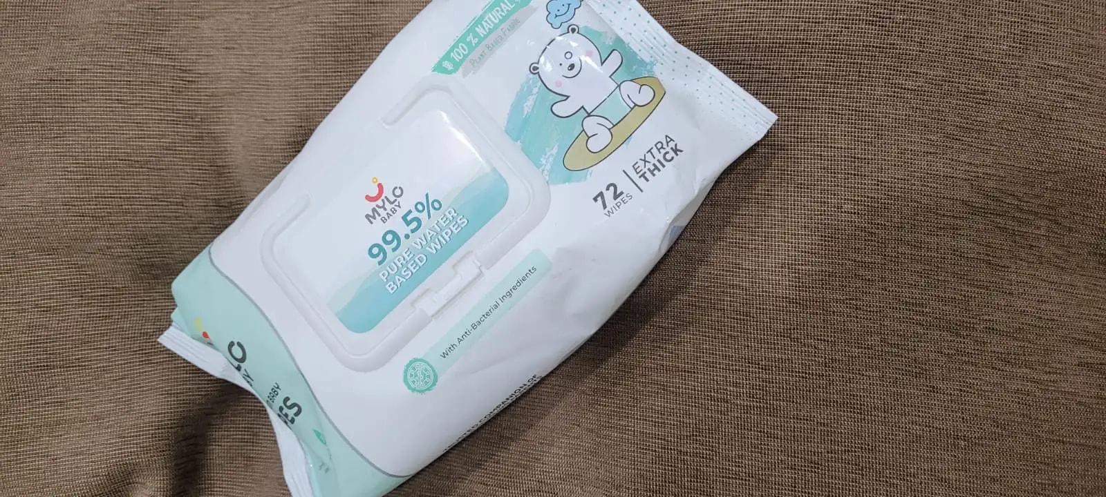 Gentle Baby Wipes With Lid - Organic Coconut Oil, Neem, Aloe Vera and Vitamin E | 98% Pure Water | Dermatologically Tested (Pack of 3) - 72 Wipes Per Pack