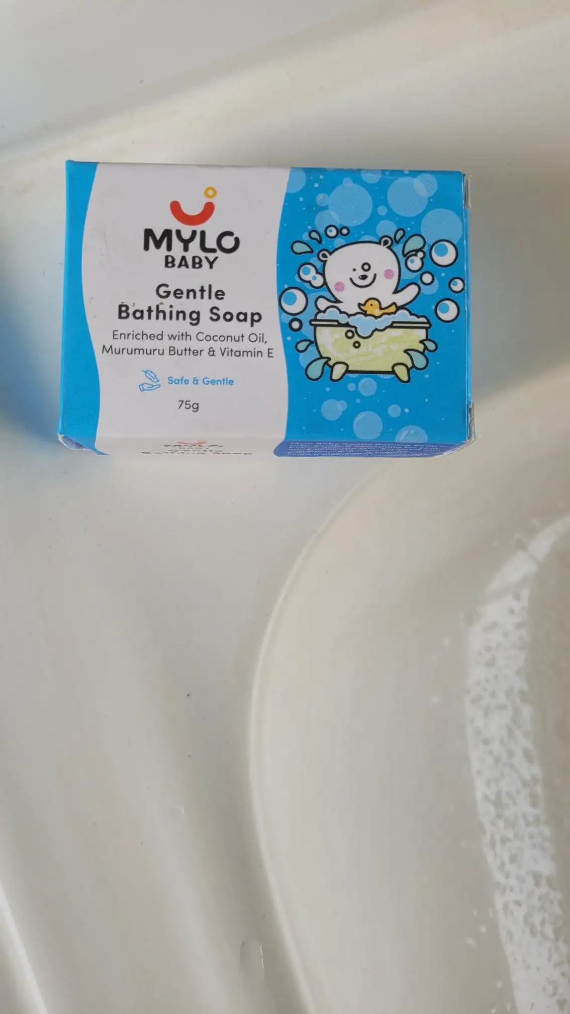 Mylo Baby Soap 75g - For 0-3 years with Vitamin E, Murumuru Butter, Jojoba Oil & Coconut Oil - Pack of 6