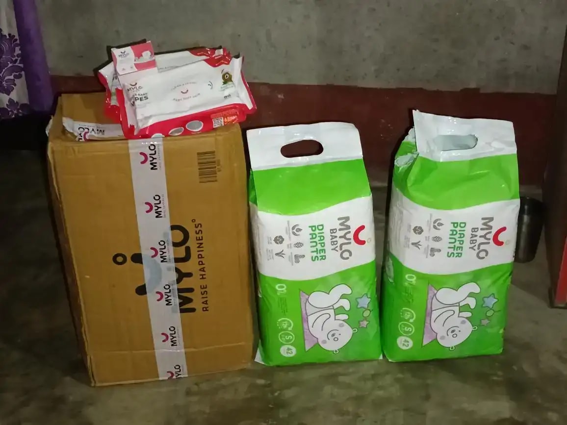 Super Saver Combo - Baby Diaper Pants Medium (M) 7-8 kgs - (76 count) Leak Proof + Extra Virgin Coconut Oil (200ml)