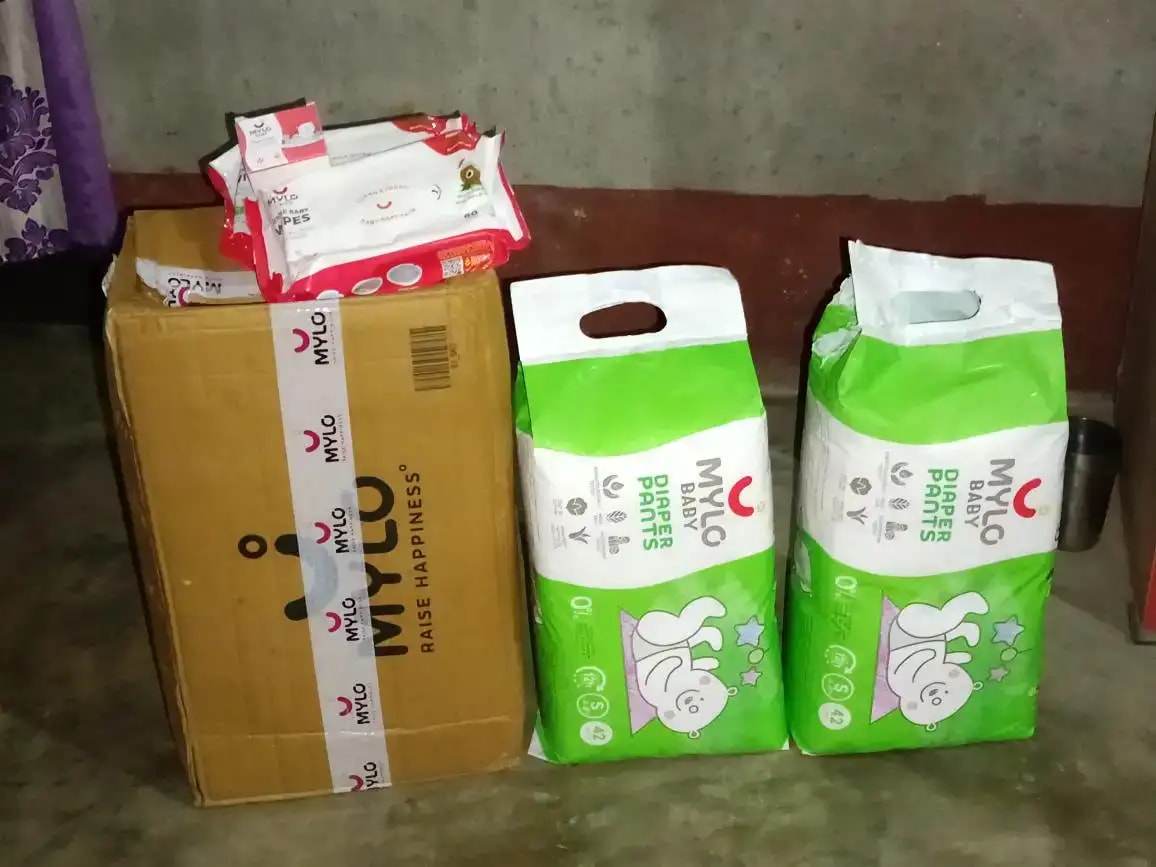 Super Saver Combo - Baby Diaper Pants Medium (M) 7-8 kgs - (76 count) Leak Proof + Extra Virgin Coconut Oil (200ml)