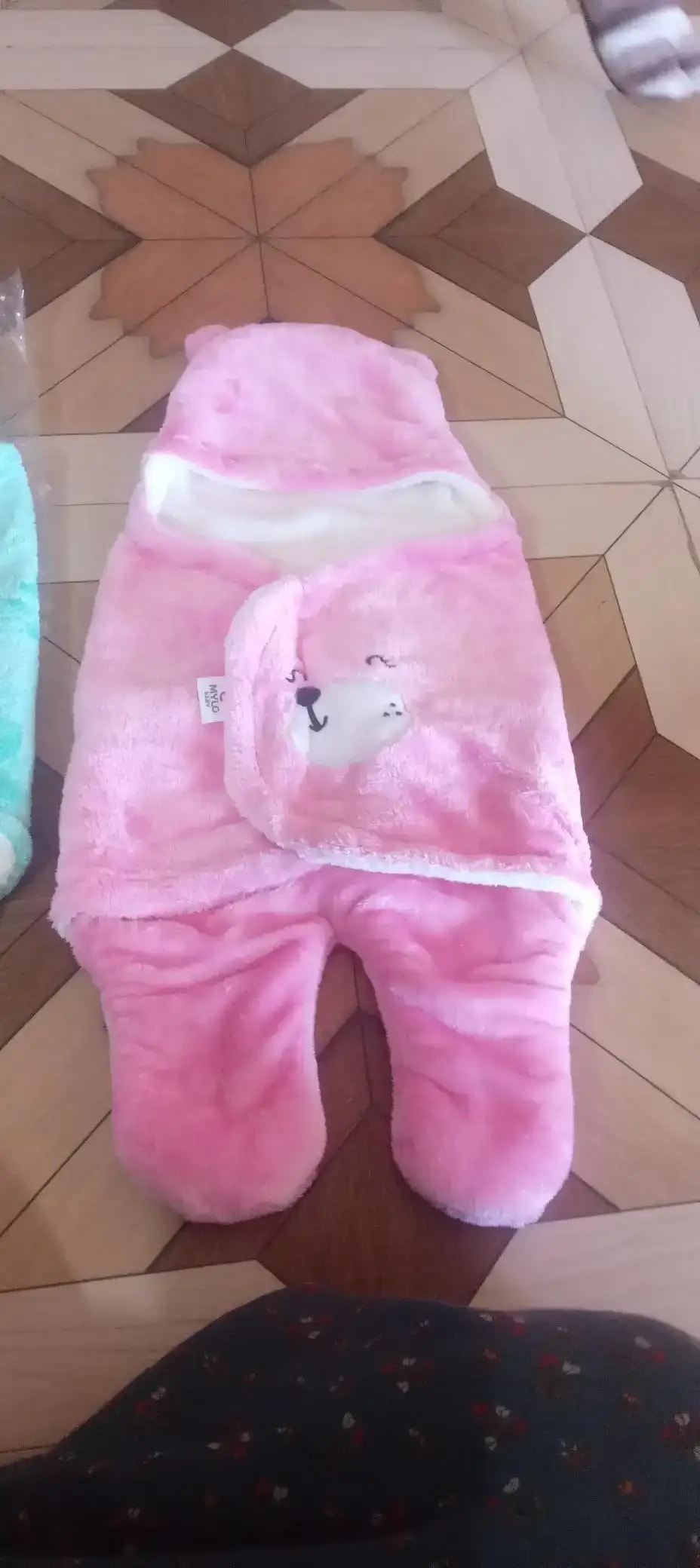 Baby Wrapper for New Born | Baby Swaddling Wrapper | 4-in-1 All Season AC Blanket cum Sleeping Bag for Baby 0-6 Months - Light Pink & Mint Green