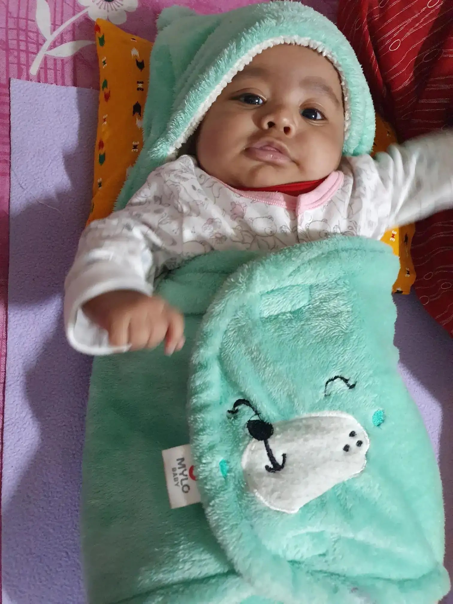 Baby Wrapper for New Born | Baby Swaddling Wrapper | 4-in-1 All Season AC Blanket cum Sleeping Bag for Baby 0-6 Months - Light Pink & Mint Green