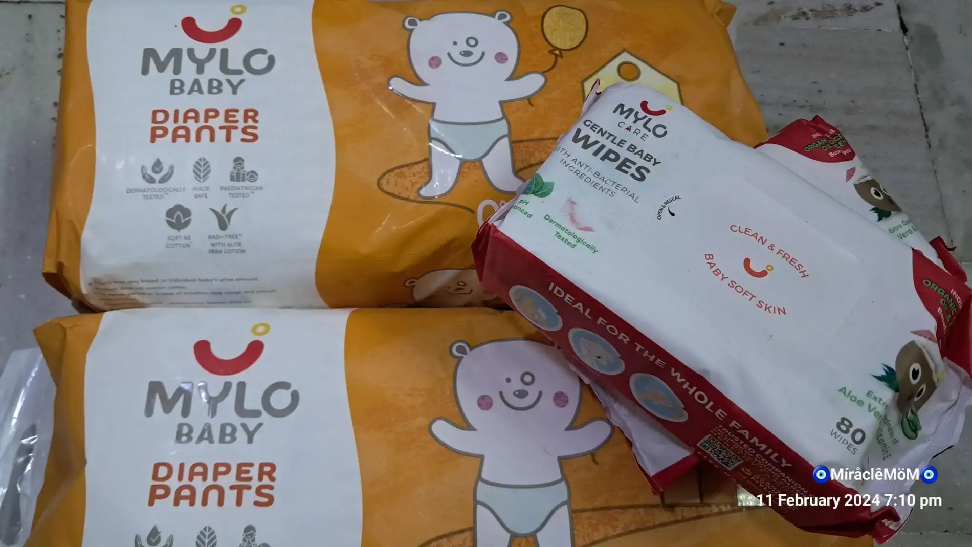 Super Saver Combo - Baby Diaper Pants Medium (M) 7-8 kgs - (76 count) Leak Proof + Extra Virgin Coconut Oil (200ml)