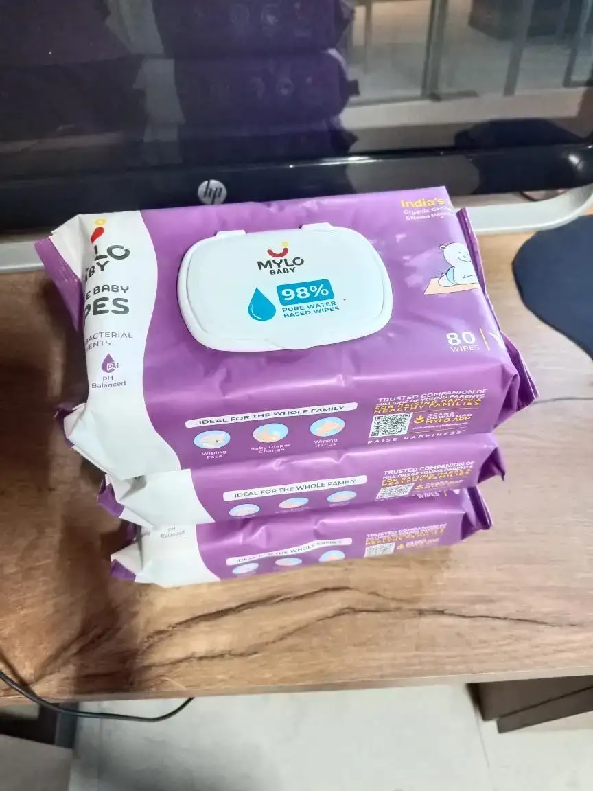 Gentle Baby Wipes With Lid - Organic Coconut Oil, Neem, Aloe Vera and Vitamin E | 98% Pure Water | Dermatologically Tested (Pack of 3) - 72 Wipes Per Pack