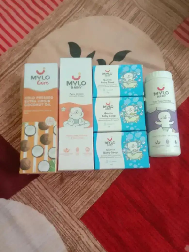 Mylo Baby Soap 75g - For 0-3 years with Vitamin E, Murumuru Butter, Jojoba Oil & Coconut Oil - Pack of 6